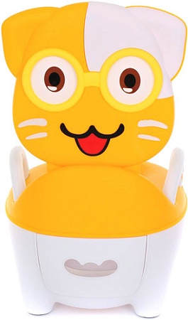 Детский горшок Pituso Котик в очках 1730 (желтый)