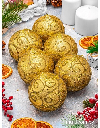 Елочная игрушка Elan Gallery Вензеля 970115 (золото)