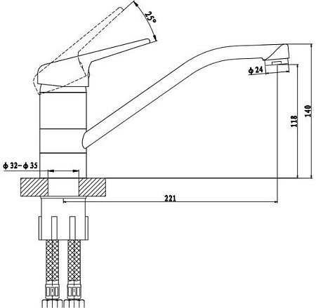 Смеситель Gross Aqua Nord 3509514С-G0147