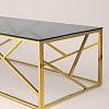 Журнальный столик Stool Group Арт Деко 120x60 ECT-015-TG-SK (стекло Smoke/сталь золото)