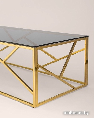 Журнальный столик Stool Group Арт Деко 120x60 ECT-015-TG-SK (стекло Smoke/сталь золото)