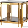 Журнальный столик Stool Group Гэтсби 55x55 EET-027-TG-1 (стекло smoke/сталь золото)