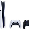 Игровая приставка Sony PlayStation 5 Slim (2 геймпада, белый/черный)