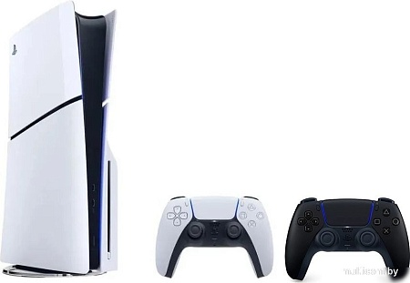 Игровая приставка Sony PlayStation 5 Slim (2 геймпада, белый/черный)