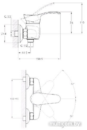 Смеситель G.Lauf KLO5-A048