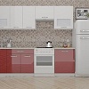 Кухня ВерсоМебель ЭкоЛайт-5 2.4 (белый/темно-красный)