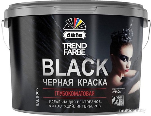 Краска Dufa ВД Trend Farbe Black (5 л, RAL 9005 черный)