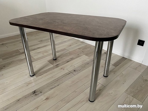 Кухонный стол Senira Р-001-02 (аламбра темная/хром)