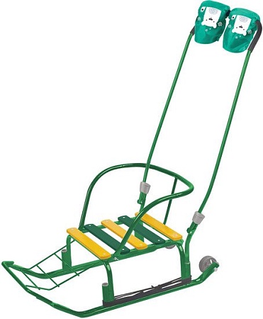 Санки Nika Тимка 3К с рукавичками Т3КР/З2 (зеленый)