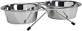 Двойная миска Beeztees Double 653552 (нержавеющая сталь)