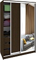 Шкаф-купе Кортекс-мебель Сенатор ШК10 Классика ДСП с зеркалом (венге)