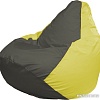 Кресло-мешок Flagman Груша Макси Г2.1-360 (тёмно-серый/жёлтый)
