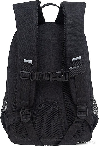 Школьный рюкзак Grizzly RG-464-3f (черный/серебряный)