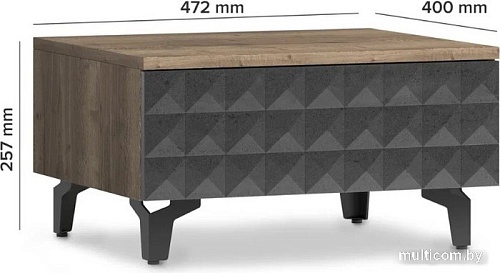 Консольный стол Shtabe Simple 7001 эко (графит/дуб веллингтон/черный)