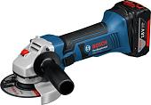 Угловая шлифмашина Bosch GWS 18 V-LI Professional (два аккумулятора 5 А*ч)