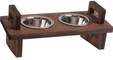 Миски на подставке Чешир Царь 400 мл (коричневый)