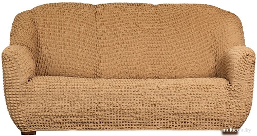 Чехол для дивана Софатэкс Стандарт ПО-6 без оборки (кофе с молоком)