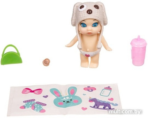 Кукла Bondibon OLY в шапочке-ушанке с животным ВВ3892