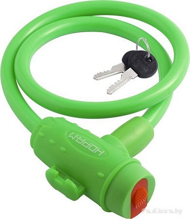 Тросовый велосипедный замок Нора-М №33 (ф8x800мм, зеленый)