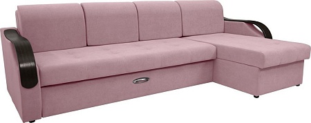 Сириус Лидер-6 с оттоманкой НПБ 300x165 (Eva 14 велюр темно-розовый)