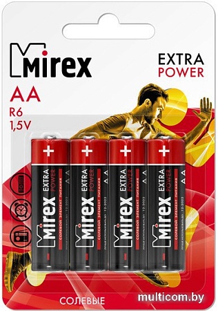 Батарейка Mirex Extra Power R6 AA 4 шт ER06-E4