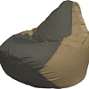 Кресло-мешок Flagman Груша Макси Г2.1-368 (тёмно-серый/тёмно-бежевый)