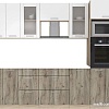 Готовая кухня Интерлиния Мила 2.6 ВТ без столешницы (белый платинум/дуб серый)