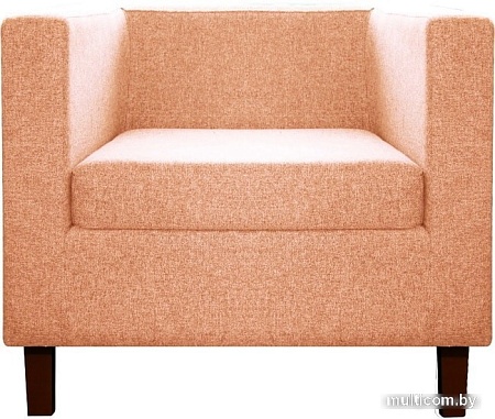 Интерьерное кресло Brioli Билли Д (рогожка, J11 розовый/темные ножки)