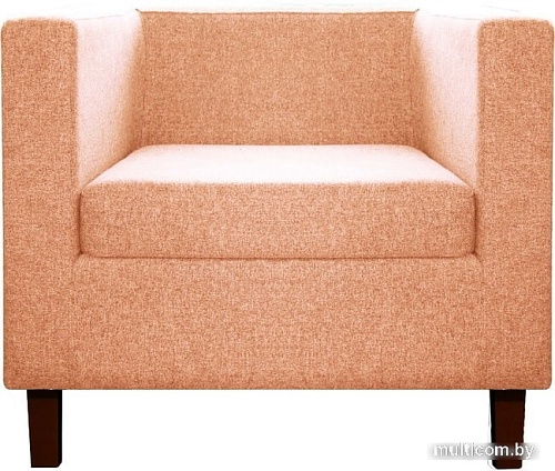 Интерьерное кресло Brioli Билли Д (рогожка, J11 розовый/темные ножки)