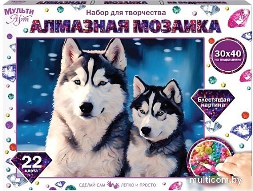 MultiArt Собака и щенок AM30X40-115332