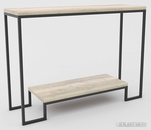 Консольный стол Hype Mebel Голд 100x35 (черный/древесина белая)