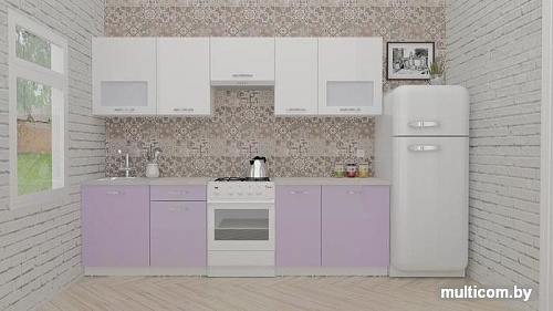Кухня ВерсоМебель ЭкоЛайт-6 2.8 (белый/вереск)