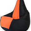 Кресло-мешок Mio Tesoro Груша Kombo XXL GF-130x85-CHO (черный/оранжевый)