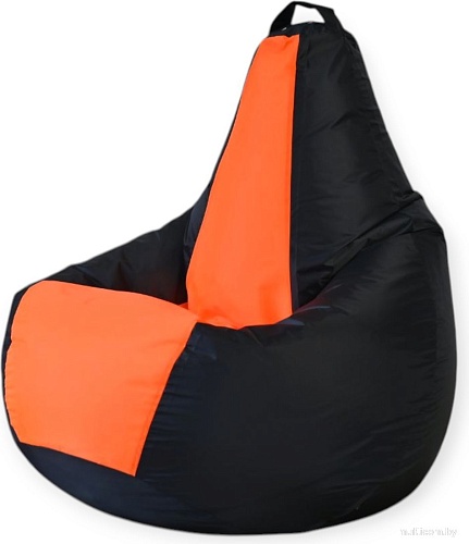 Кресло-мешок Mio Tesoro Груша Kombo XXL GF-130x85-CHO (черный/оранжевый)