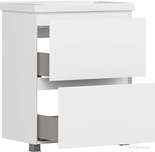 Belux Тумба под умывальник Киото Н 70-02 (1, белый глянцевый)