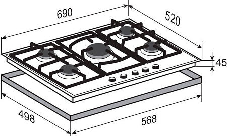 Варочная панель Zigmund & Shtain M 26.7 B