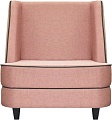 Интерьерное кресло Brioli Рико (рогожка, J11 розовый/темные ножки)