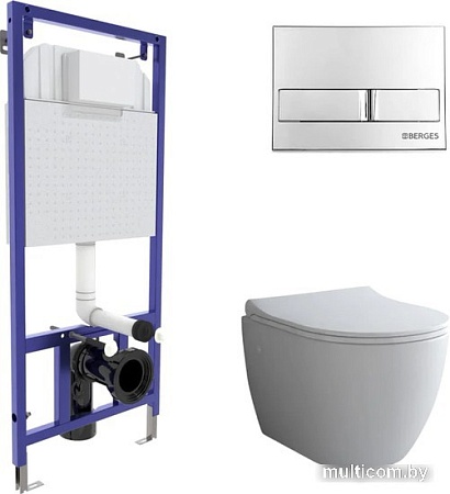 Унитаз Berges Wasserhaus Okus + Toma Slim SO + Novum525 + L3 043205