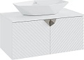 Runo Тумба под умывальник Андорра 70 (подвесная, белый матовый/белый глянец)