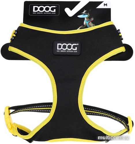 Шлея Doog Neoflex Bolt HARBOLT-XL (черный с желтым кантом)