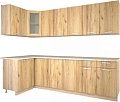 Угловая кухня Интерлиния Мила 12x26 (дуб золотой)
