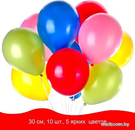 Набор воздушных шаров Золотая сказка 105013 (10 шт, 5 цв)