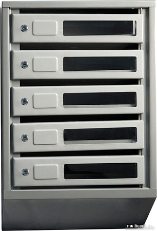 Почтовый ящик Klesto Вертикальный 5 секций (с окошком, с задней стенкой)