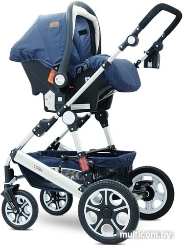 Универсальная коляска Lorelli Lora 2019 (3 в 1, синий)