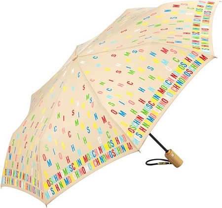 Зонт Moschino 8017-OCD Letters Dark Beige