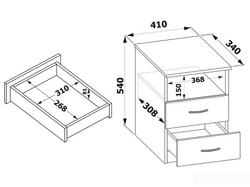 Тумба Сокол КТ-09.1 (белый)