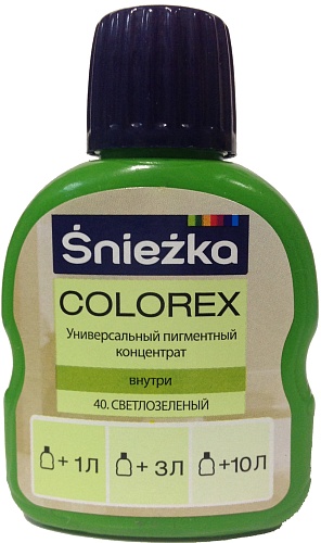 Колеровочная краска Sniezka Colorex 0.1 л (№40, зеленый светлый)