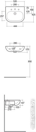 Умывальник Rak Ceramics Tonique