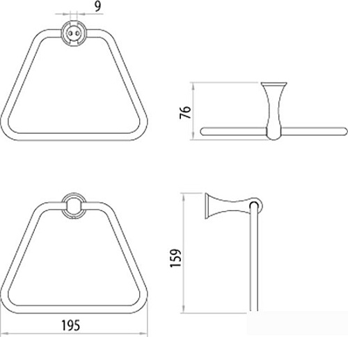 Держатель для полотенца Lemark Standard LM2135C
