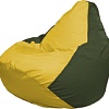 Кресло-мешок Flagman Груша Макси Г2.1-250 (жёлтый/тёмно-оливковый)